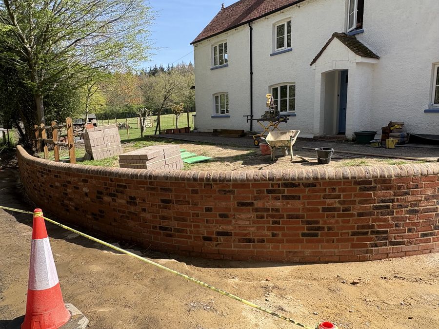 Wall under construction